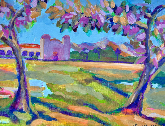 View from the Rose Garden: Santa Barbara Mission