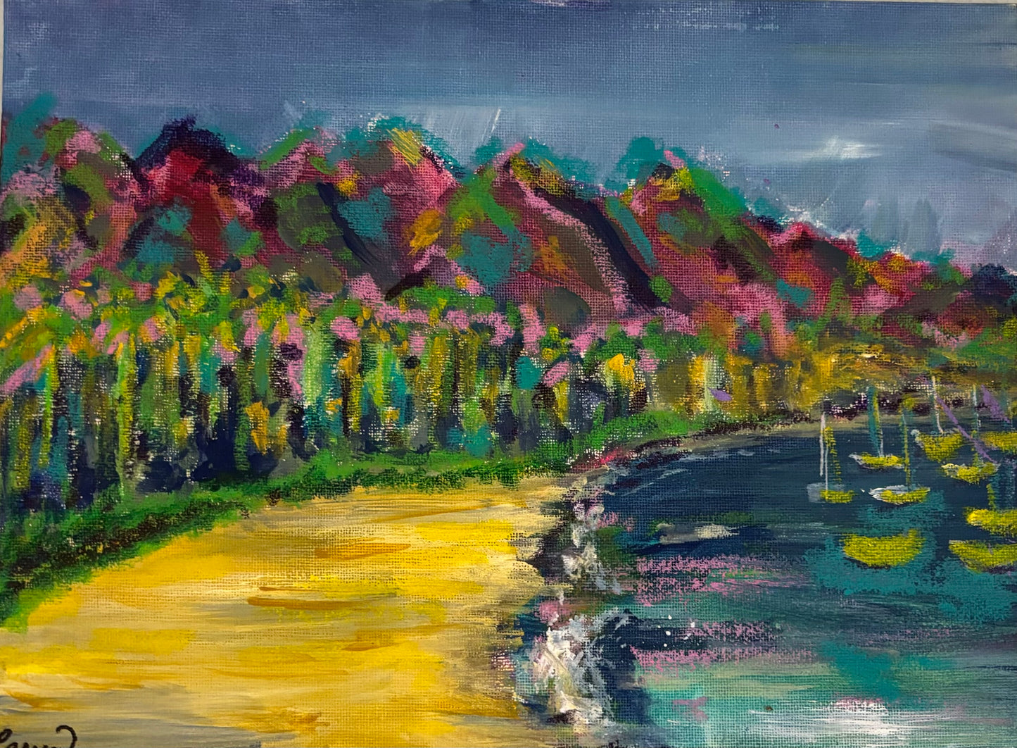 View from the pier, Santa Barbara coastline