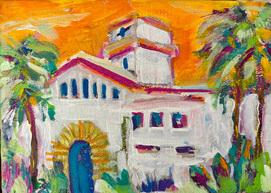 Santa Barbara Courthouse at dusk