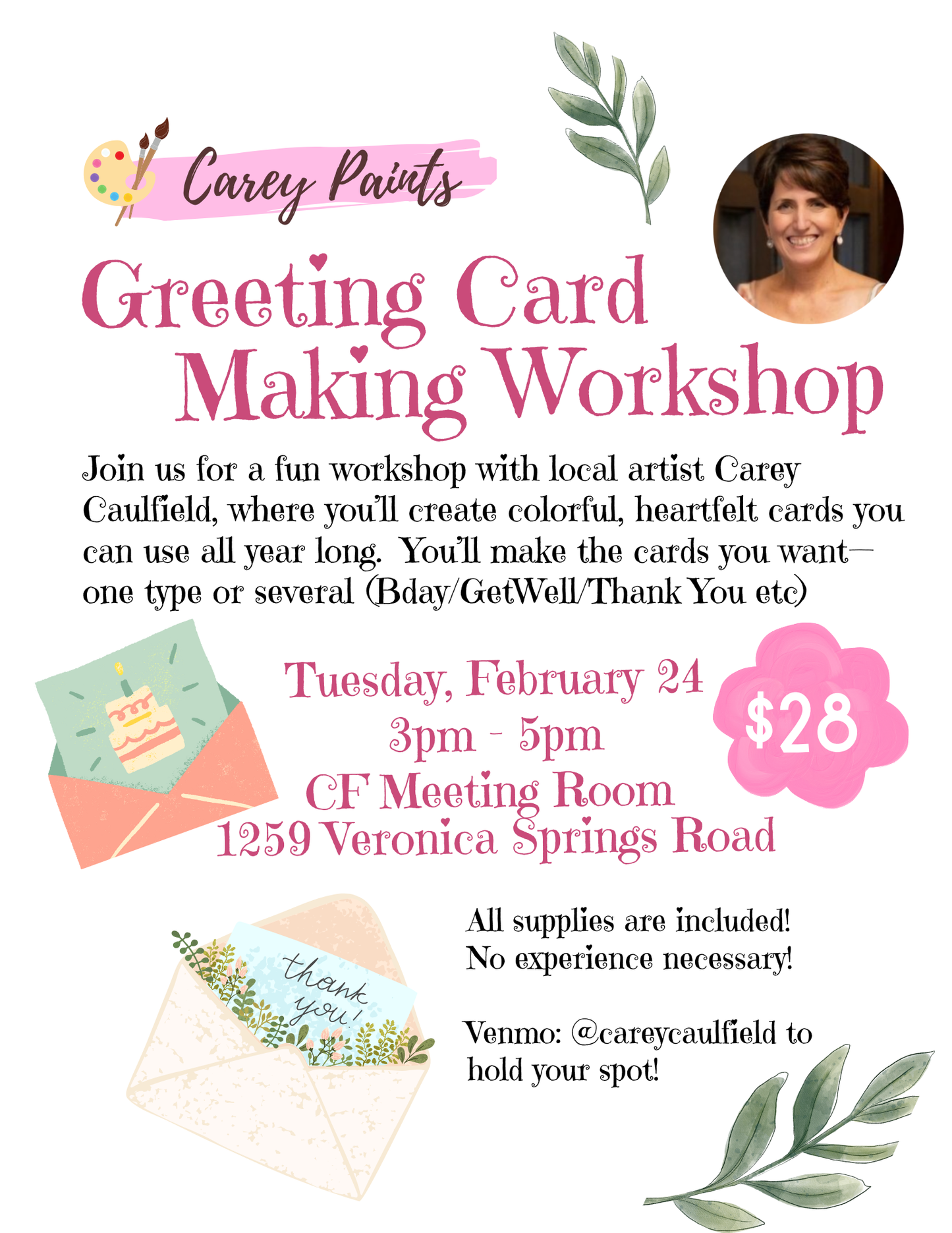 February 24, 2026 Greeting Card Workshop