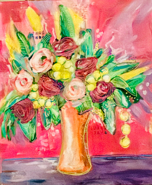 Flowers in Pink Light