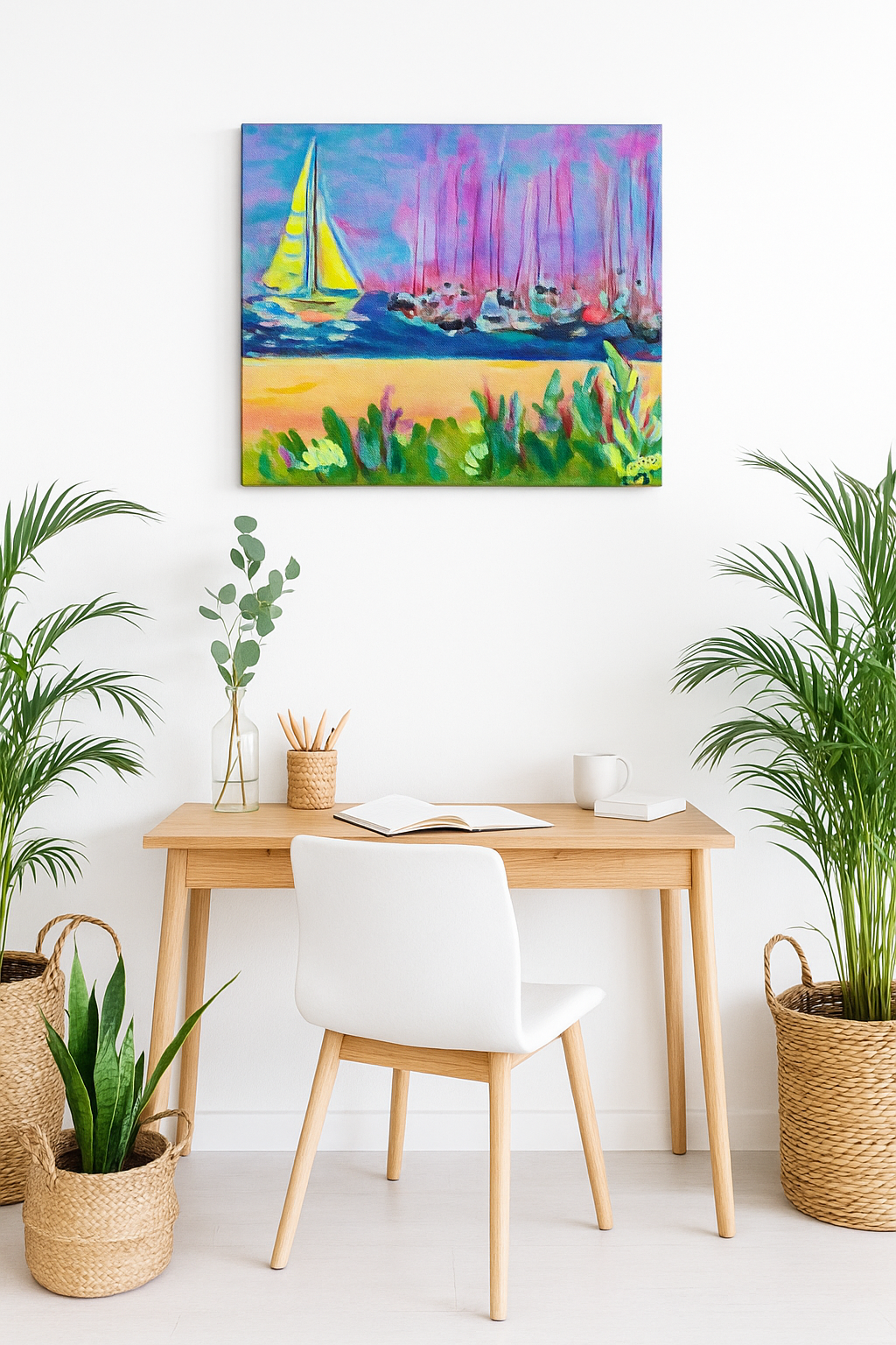 Sailboats by the Santa Barbara pier