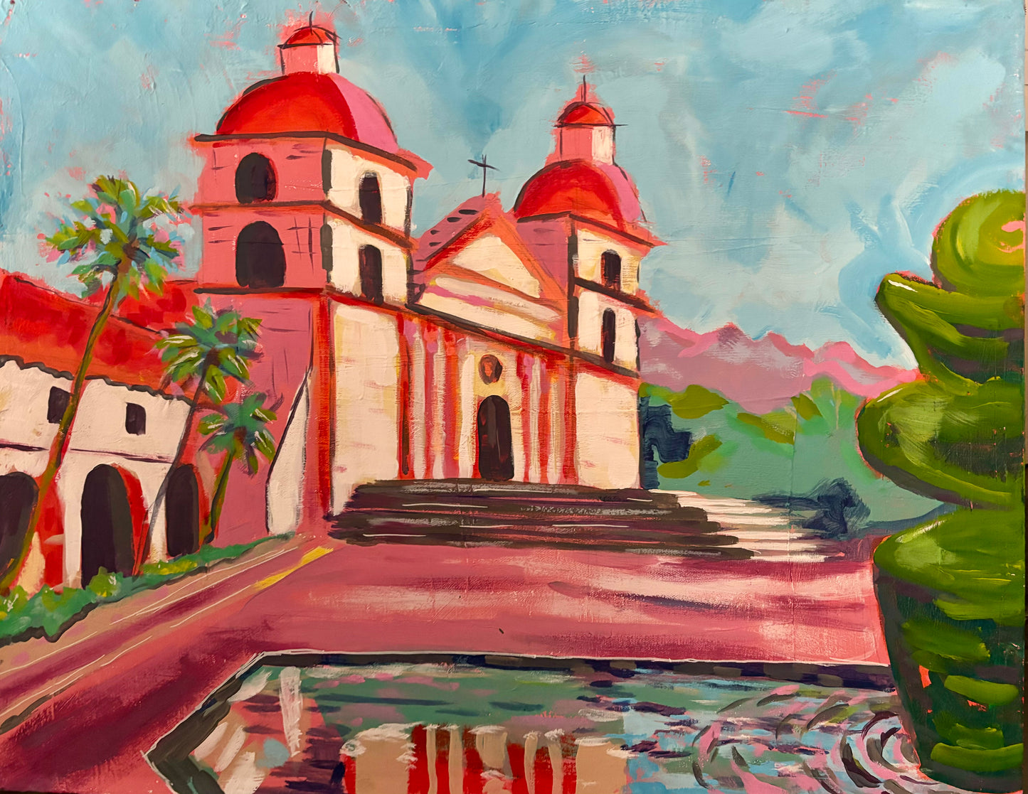 Santa Barbara Mission at Dusk