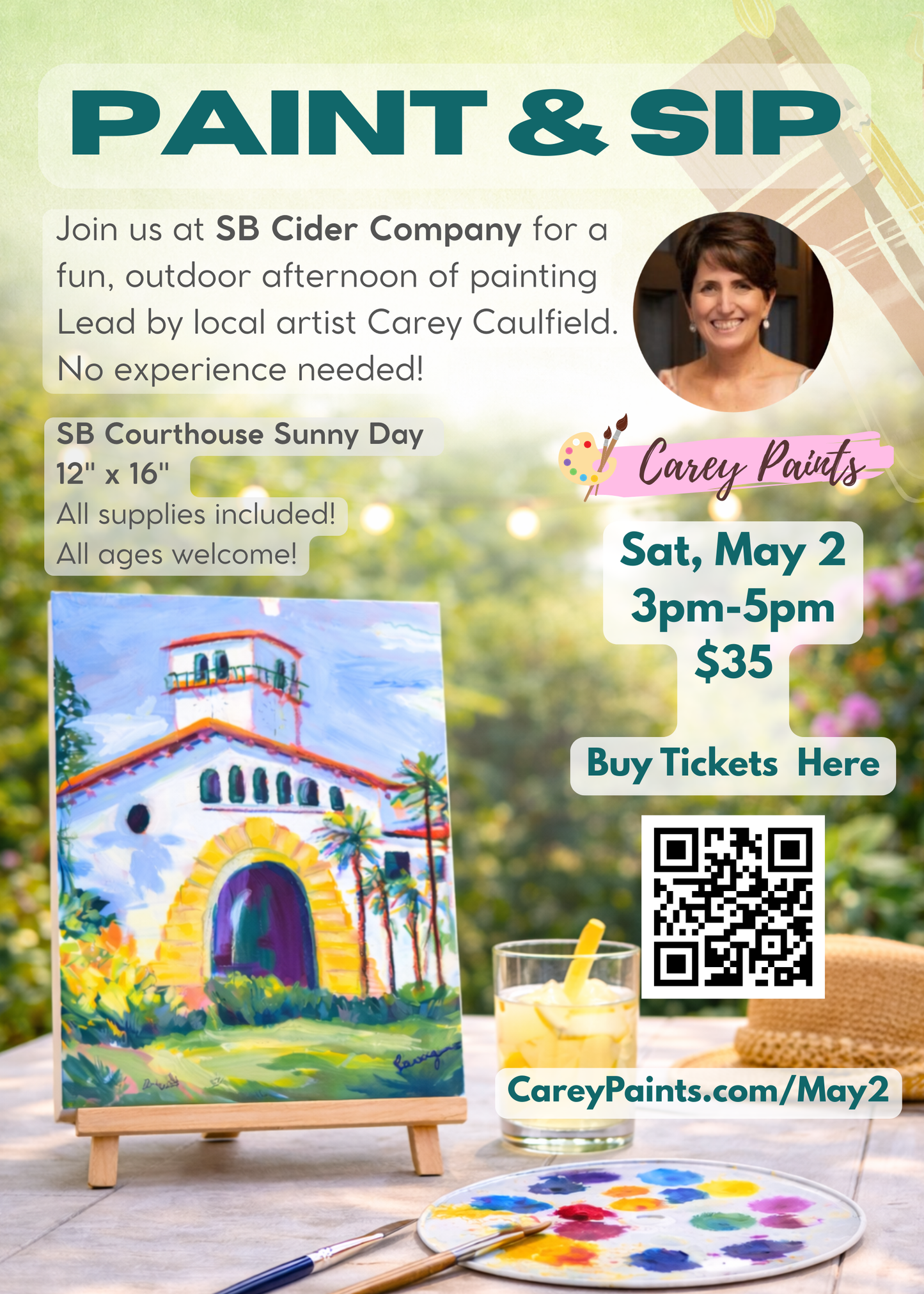 Paint & Sip on the Patio โ๏ธ Sat, May 2 โข 3โ5pm