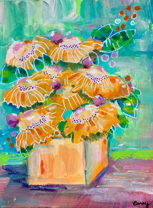 Tangerine Flower Box