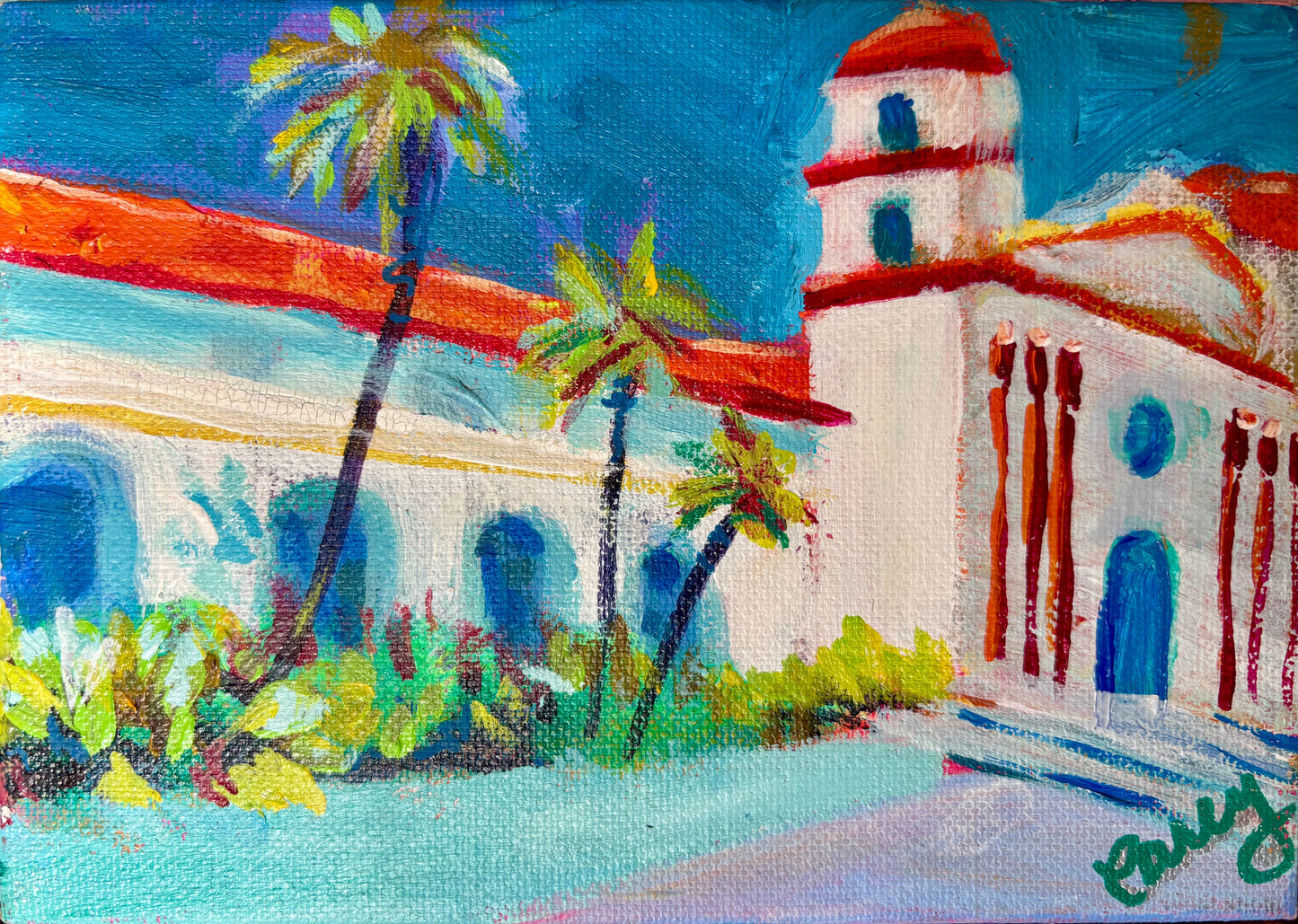 Bright Blue Mission Santa Barbara