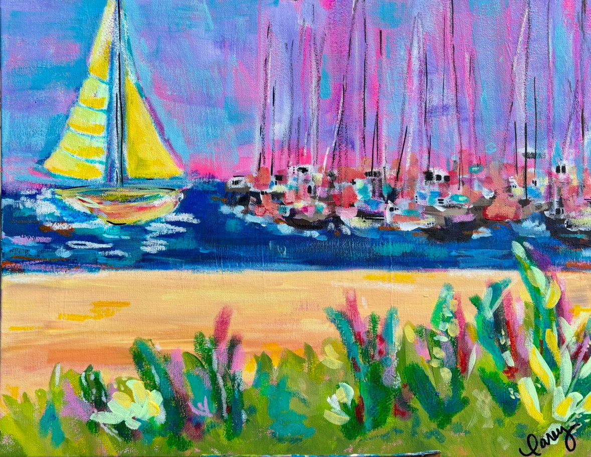 Sailboats by the Santa Barbara pier