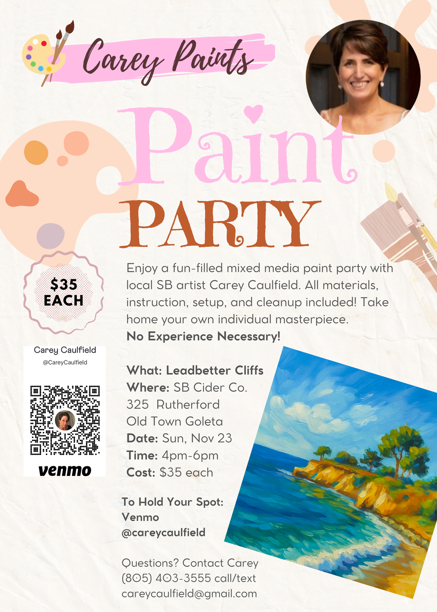 November 23, 2025 Paint Party at SB Cider Co